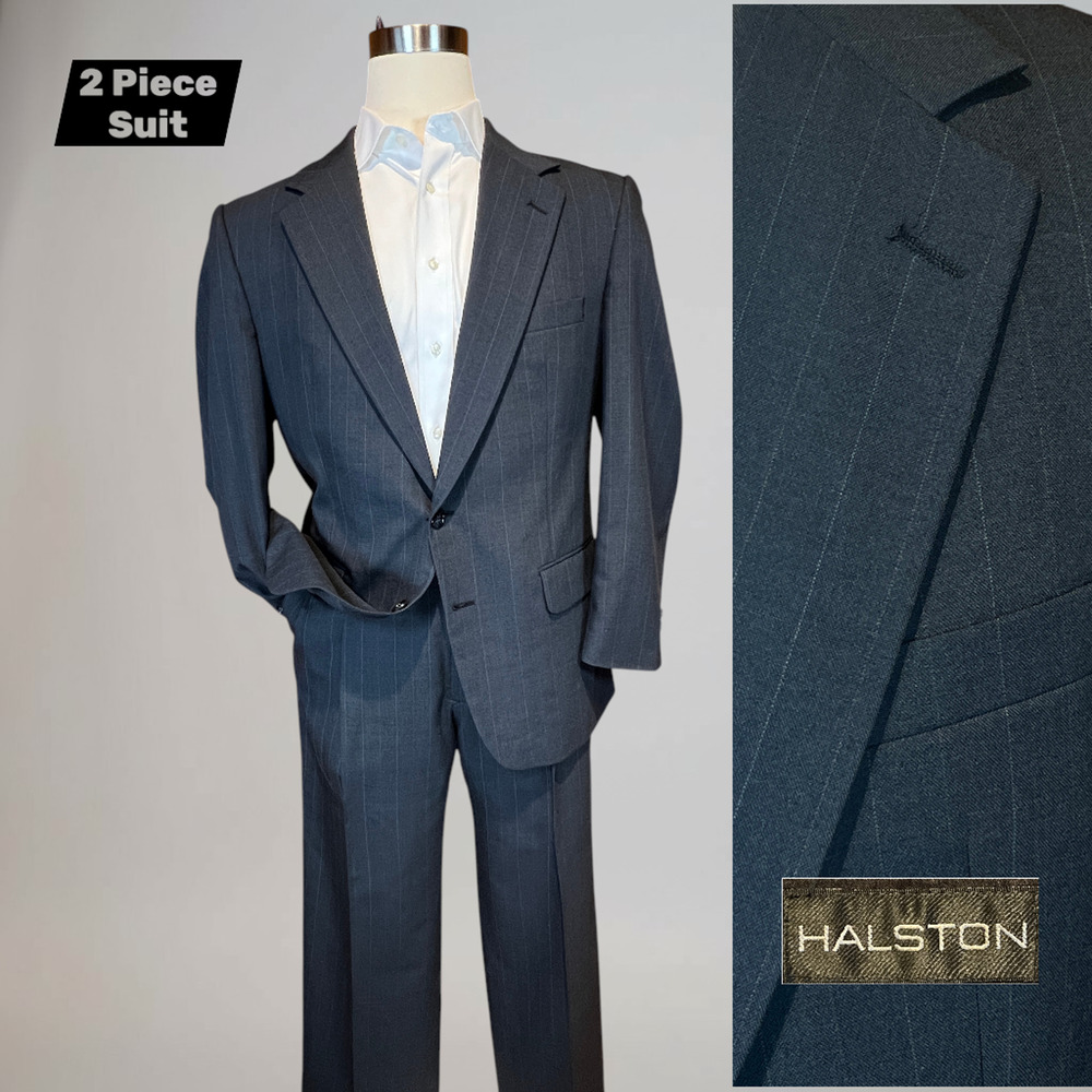 Halston Pinstripe Two-Piece Suit
